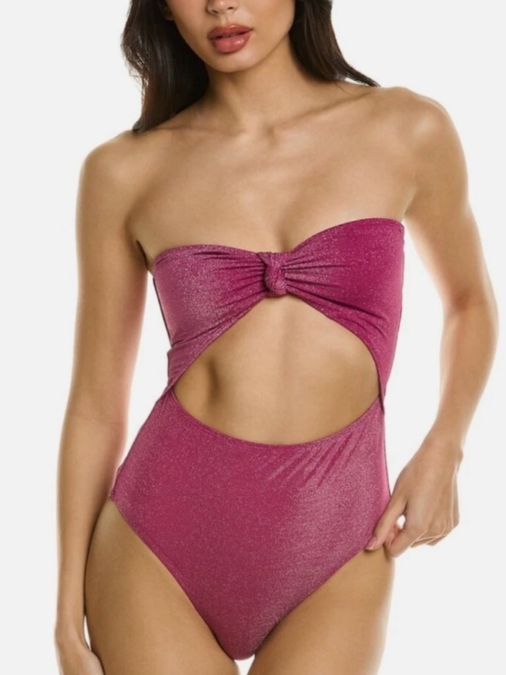 BCBGeneration Shimmery pink Cutout One-Piece size M